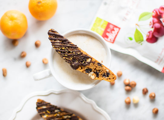 Gluten Free Biscotti with Tart Cherries and Hazelnuts