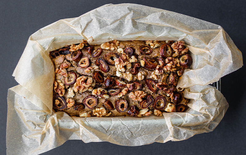 1-Bowl Tahini Date Nut Bread Recipe | Fruit Bliss