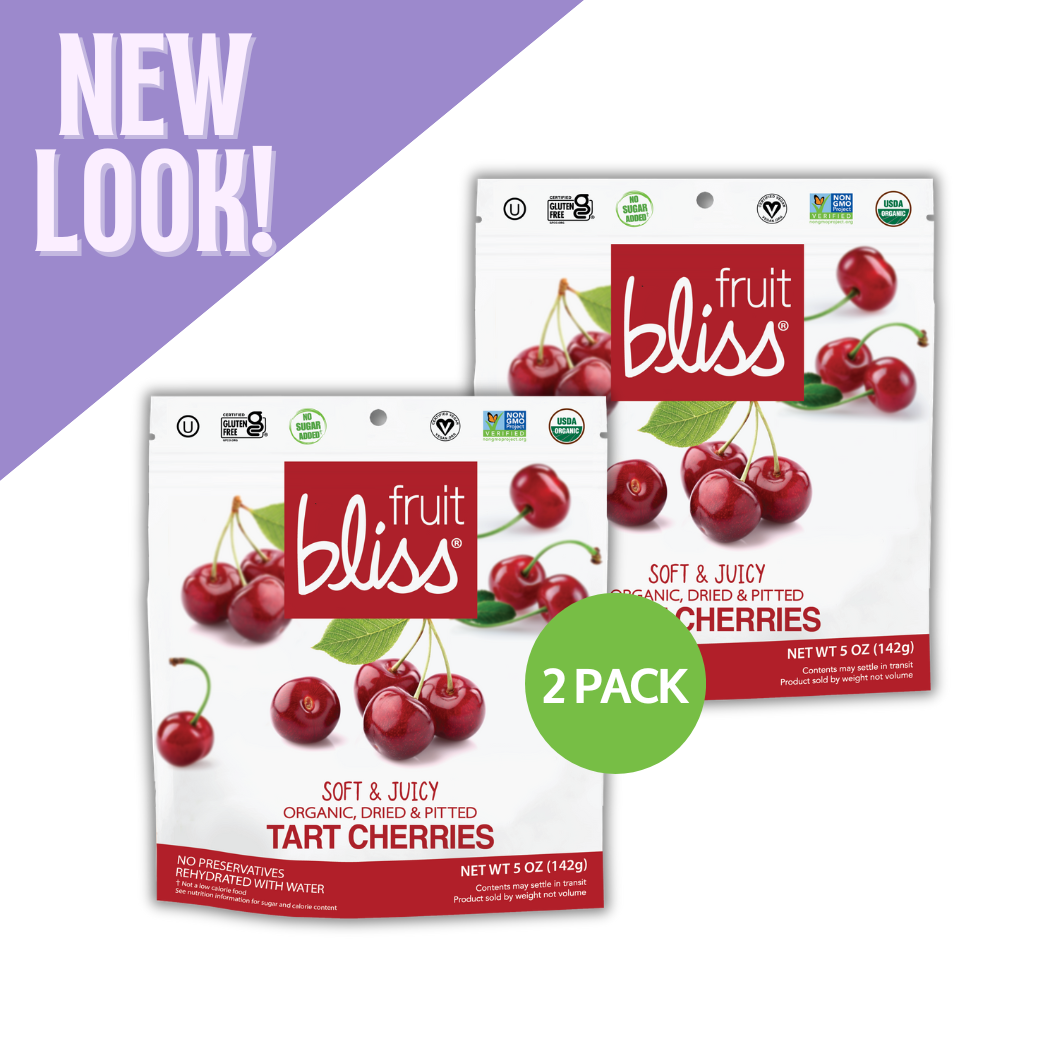 2-Pack Fruit Bliss Organic Tart Cherries Snacks (4 oz. each)