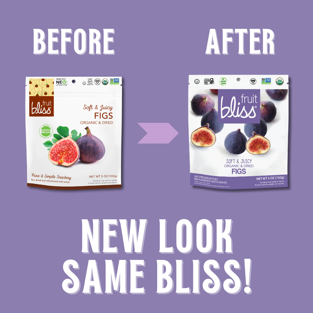 Fruit Bliss Organic Figs Before & After Packaging 2 Pack