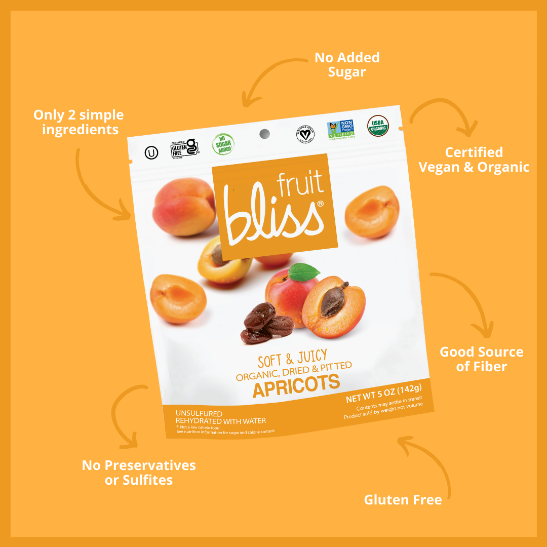 Fruit Bliss Organic Turkish Apricots Attributes 2 Pack